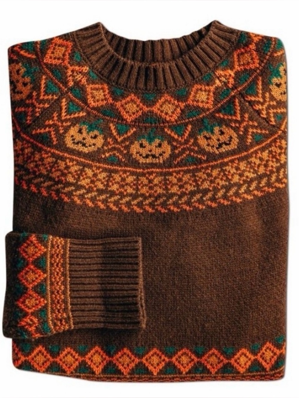 KJP Jack-O-Lantern Fair Isle Sweater - Picture 1 of 5